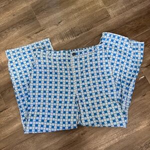 Wild Fable Blue and White Plaid Pants